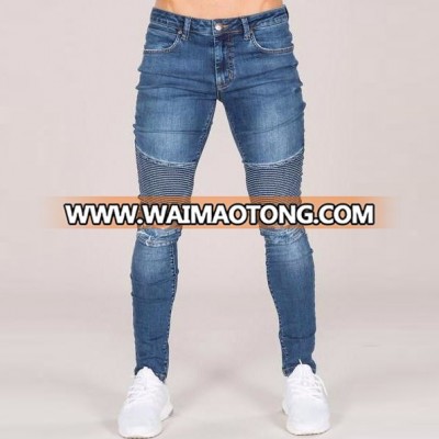 2018 Denim Skinny Unbranded Mens Motor Biker Jeans